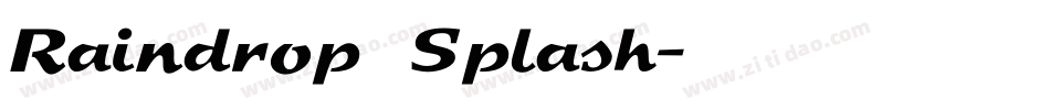 Raindrop Splash字体转换